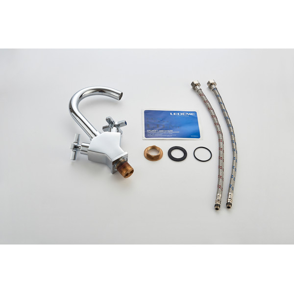 Смеситель для раковины Ledeme хром (L1084-2)