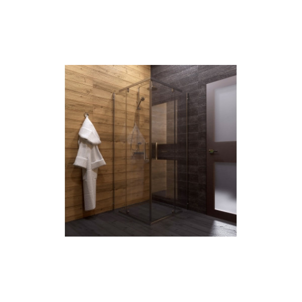 Душевой уголок Triton Каппа-Хром 90x90 стекло прозрачное, профиль хром, без поддона (DK300)