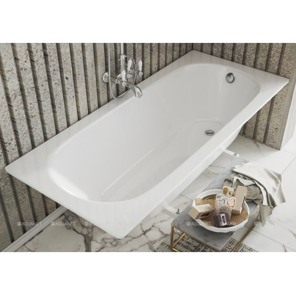 Ванна из искусственного камня Aquanet lotos Stone Slim 180х80 белая (368588)