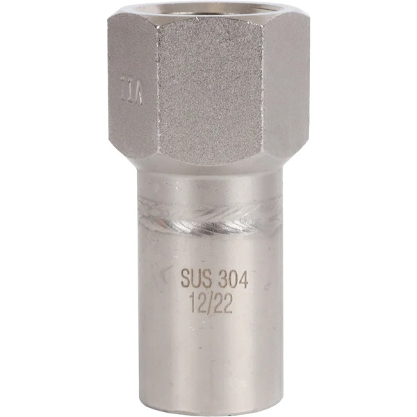 Вставка резьбовая 22х1/2"В Rommer из нержавеющей стали (пресс) (RSS-0023-002212) Вставка резьбовая 22х1/2"В Rommer из нержавеющей стали (пресс) (RSS-0023-002212)