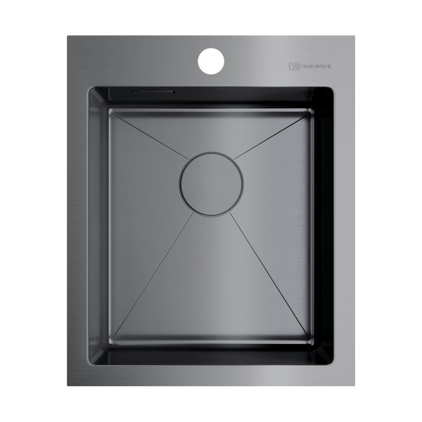 Мойка для кухни врезная Omoikiri Akisame 41-GM 410х510 вороненая сталь (4973094) Мойка для кухни врезная Omoikiri Akisame 41-GM 410х510 вороненая сталь (4973094)
