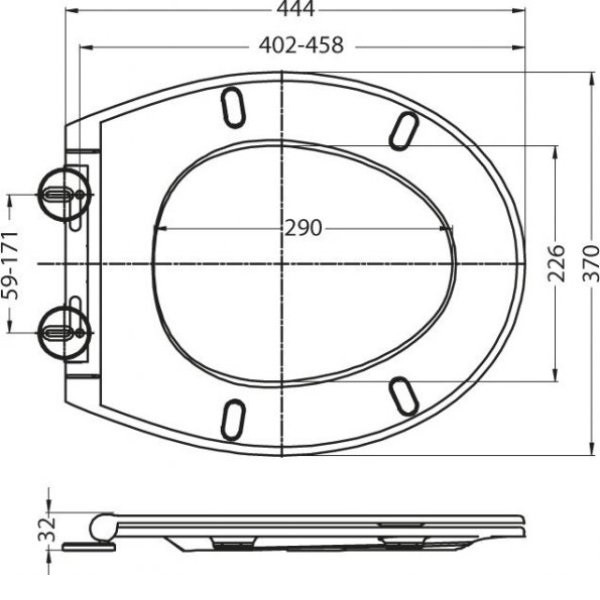 Сиденье для унитаза Cersanit City DPL EO slim (S-DS-CIT-S-DL-t)