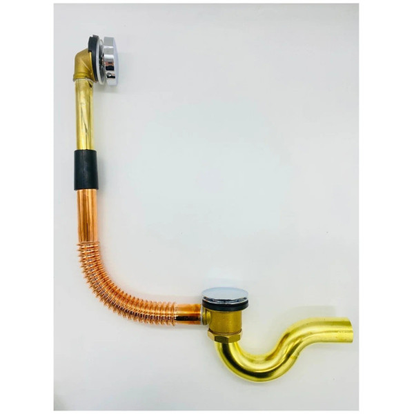 Обвязка для ванны автоматическая 1 1/2"*40 мм. Click-Clack Vieir (медно-латунная, хром) (VRQ31)