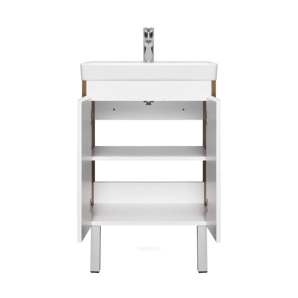 Тумба-умывальник Aquaton Сканди Doors 55 Бел/Дуб Рустикальный/1WH501620 Раковина Адриана 55 (1A2788K0SDZ90)