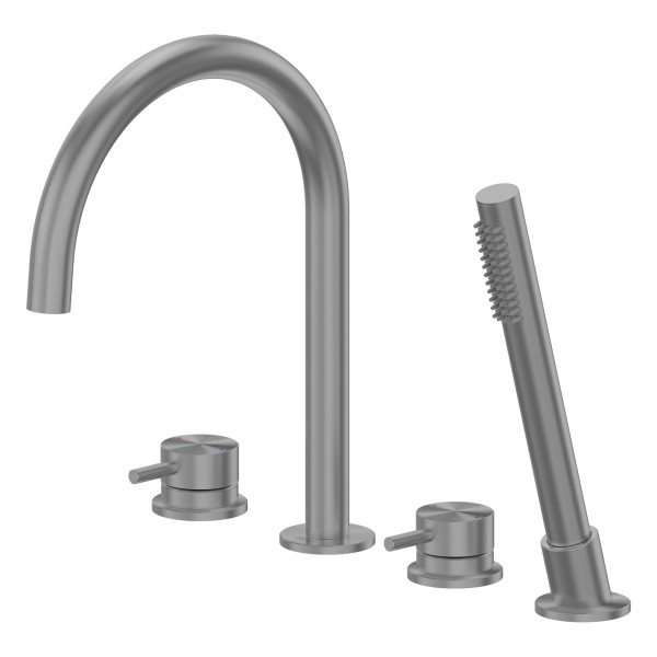 Смеситель на борт ванны Abber Wasser Kreis 316 оружейная сталь брашированная (AF8113BGG) Смеситель на борт ванны Abber Wasser Kreis 316 оружейная сталь брашированная (AF8113BGG)