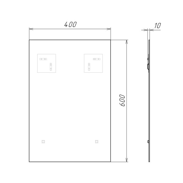 Зеркало Comforty Лима 400x600x10 белый глянцевый (00-00001191)