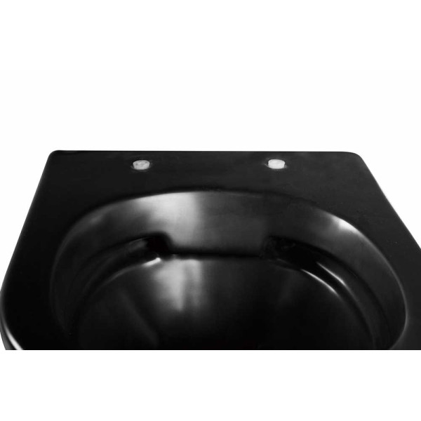 Унитаз подвесной Abber Bequem безободковый, черный матовый (AC1100MB)