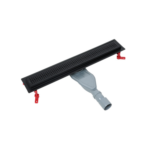 Лоток душевой 600 мм сифон 360 комбинированный затвор перфорированная решетка черный Iddis (975B6BL20DZ)