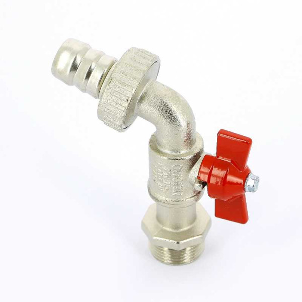 Кран Itap 3/4" шаровый сливной со штуцером (красная бабочка) (1680034)