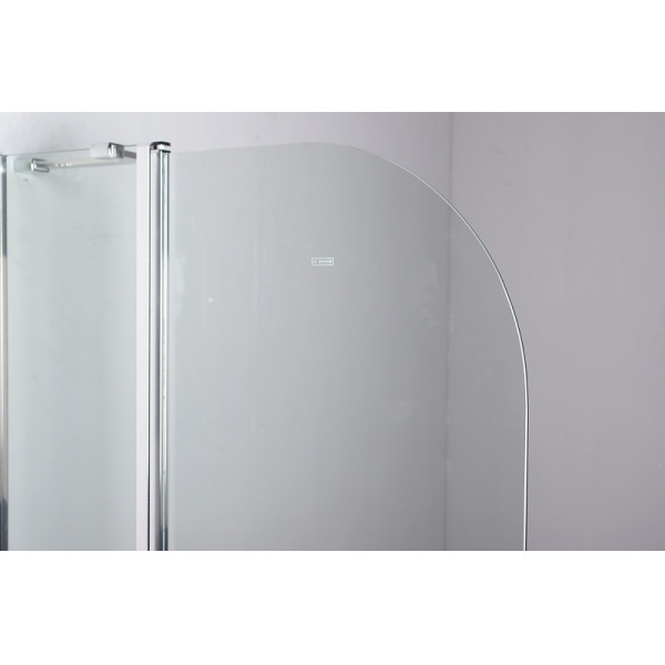 Шторка душевая на ванну BandHours EKO 120 120х140 стекло прозрачное, профиль хром