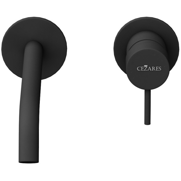 Смеситель для раковины Cezares Leaf черный матовый (LEAF-BLI2-20-L-NOP)