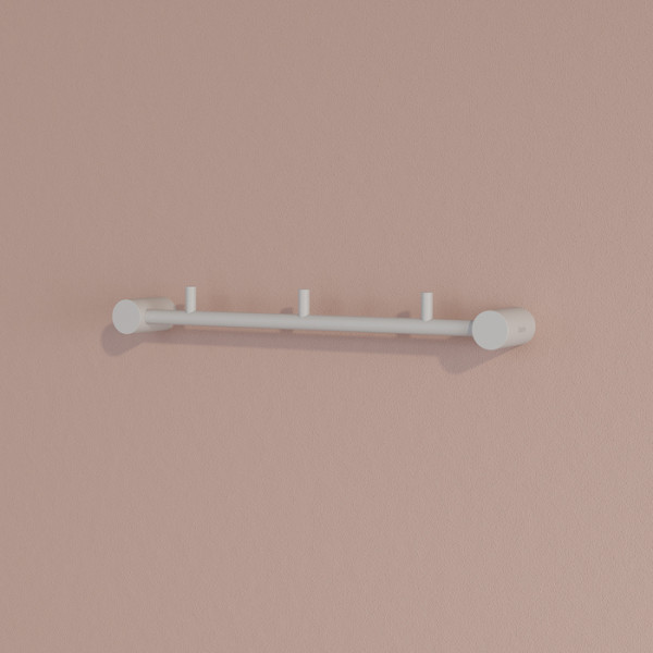 Планка на 3 крючка нержавеющая сталь Petite белый матовый Iddis (PETWTS3i41)