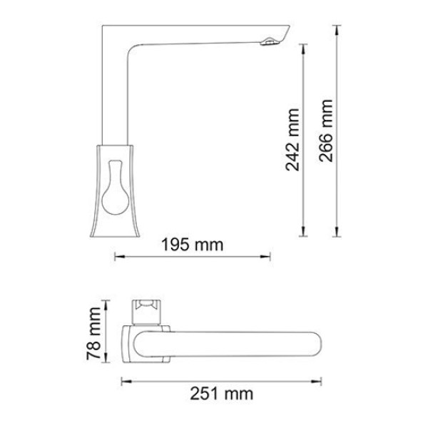 Смеситель для кухни WasserKRAFT Berkel с поворотным изливом (4807)