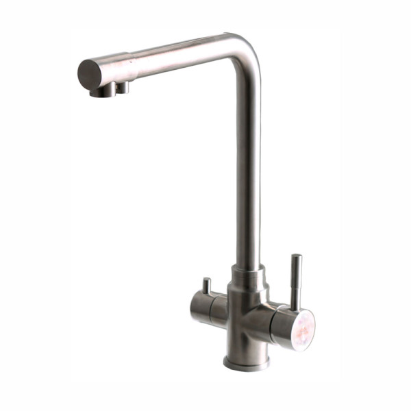 Смеситель для кухни Fashun с переключателем на фильтр сатин (A54309)