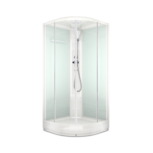 Кабина душевая Melodia Classica 80х80 низкий поддон, стекло матовое, профиль белый (MB01018) Кабина душевая Melodia Classica 80х80 низкий поддон, стекло матовое, профиль белый (MB01018)