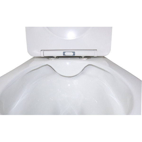 Унитаз напольный Azario Flin с сиденьем с микролифтом белый (AZ-1363C)