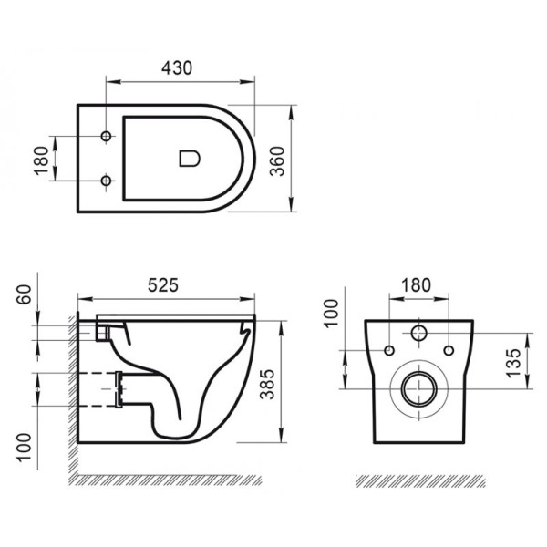 Унитаз подвесной BelBagno Onda белый (BB066CHR)