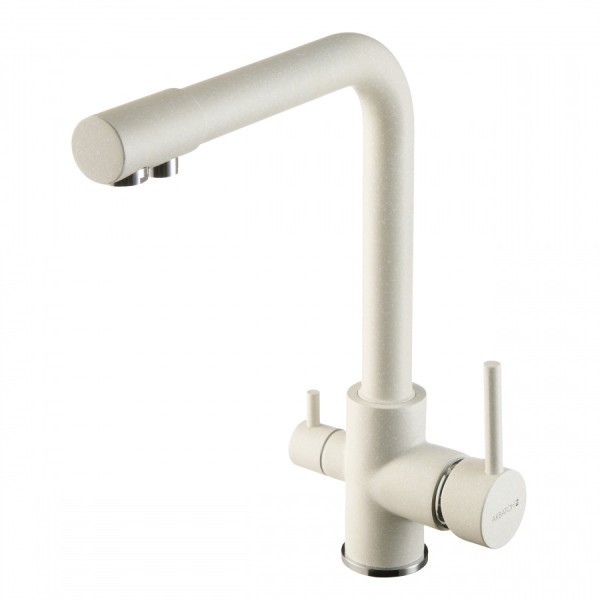 Смеситель для кухни Aquaton Руан с краном для питевой воды белый (1.AX00.4.FCX.X24.0)
