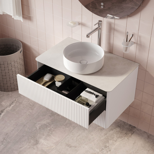 Тумба подвесная Iddis под столешницу Aiger 80x49 белый (AIG80W0i95)