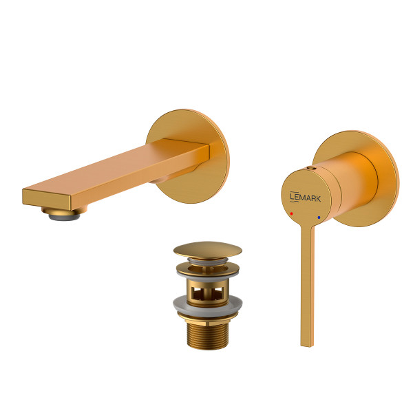 Смеситель для раковины Lemark Valday встраиваемый золотой (LMF-8133B-BRG) Смеситель для раковины Lemark Valday встраиваемый золотой (LMF-8133B-BRG)