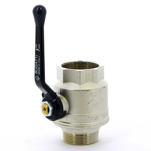 Кран Bugatti 2" ВН шаровый Oregon 305 (черная ручка) (03050092)