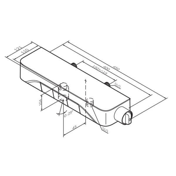 Смеситель для ванны и душа AM.PM Func хром (F8F10500)