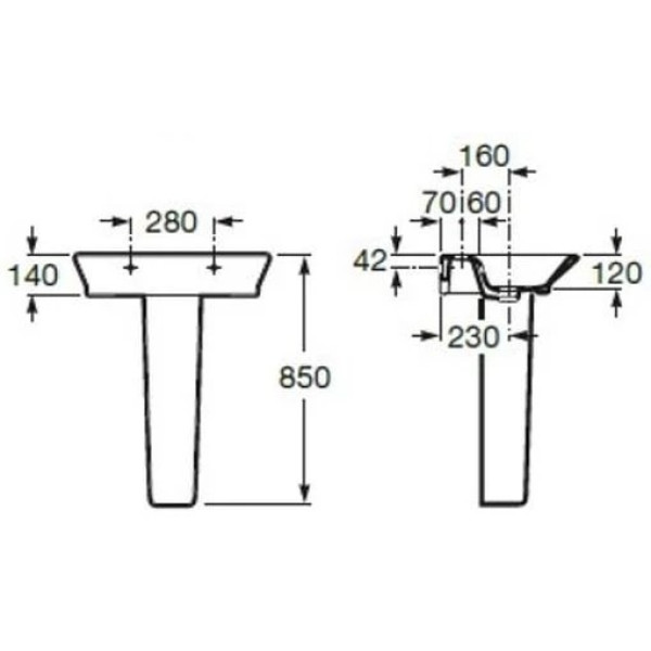 Пьедестал Roca Gap белый (7337470000)