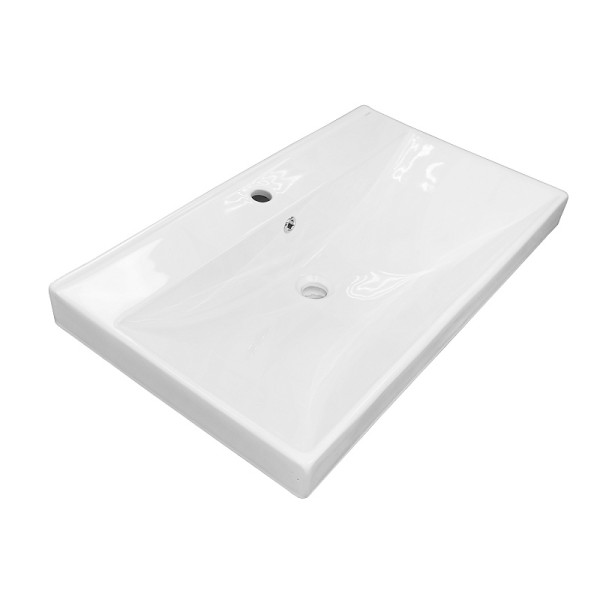 Тумба подвесная Azario с раковиной Ника 80 с раковиной Tempo 80 (CS00091369)