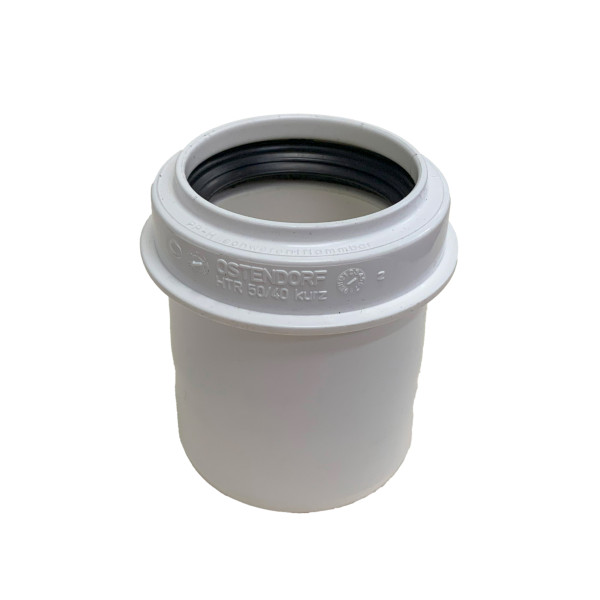 Переход канализационный HTR 50х40 короткий (белый) Ostendorf (559925) Переход канализационный HTR 50х40 короткий (белый) Ostendorf (559925)