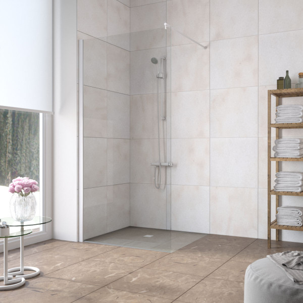 Душевая перегородка Vegas Glass 76х190 EAF 76 01 01 стекло прозрачное