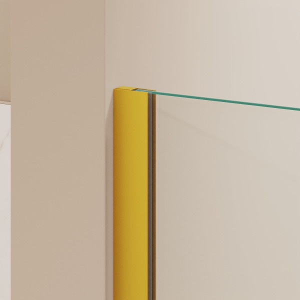 Душевая перегородка RGW WA-050Gb (WA-002Gb + Z-070Gb) 600 стекло прозрачное, профиль золото BRUSH (351005063-16)