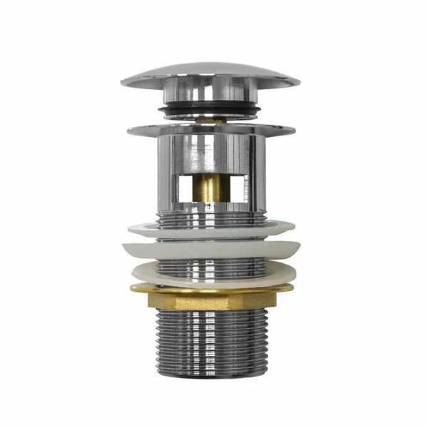 Донный клапан Comforty хром с переливом (CF3GD0037)