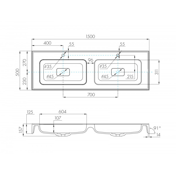 Раковина встраиваемая Aquaton Ричмонд 150x50x14 белый (1.A705.7.3KR.D01.0) Раковина встраиваемая Aquaton Ричмонд 150x50x14 белый (1.A705.7.3KR.D01.0)