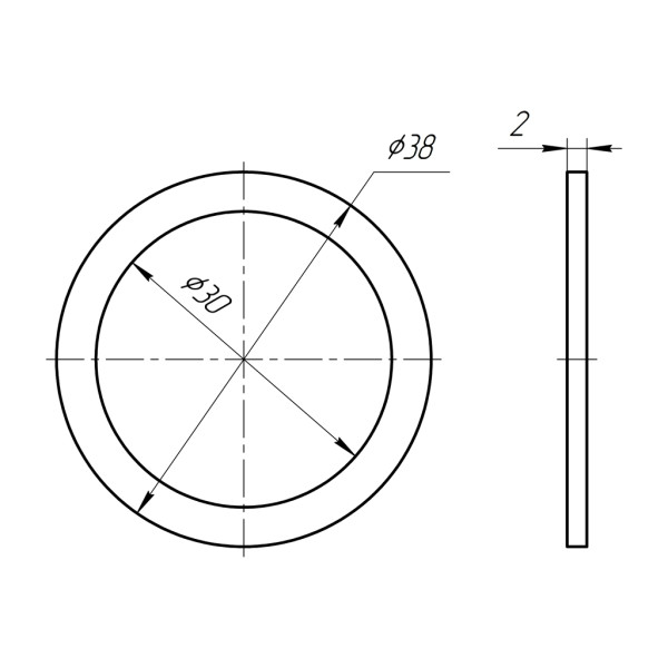 Прокладка плоская 1 1/4"*40 АНИ АНИ пласт (M020)
