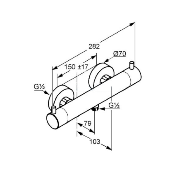 Смеситель для душа Kludi Bozz черный (352033938) Смеситель для душа Kludi Bozz черный (352033938)