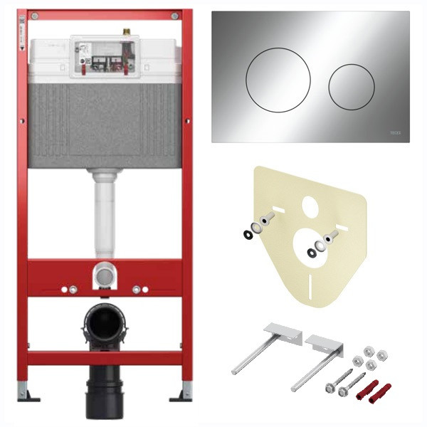 Инсталляция для подвесного унитаза TECEbase 2.0 с клавишей TECEloop глянцевый хром (K440921)