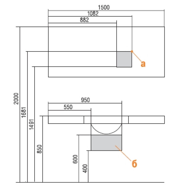 Зеркало Акватон Отель 150 стекло (1A107502OT010)
