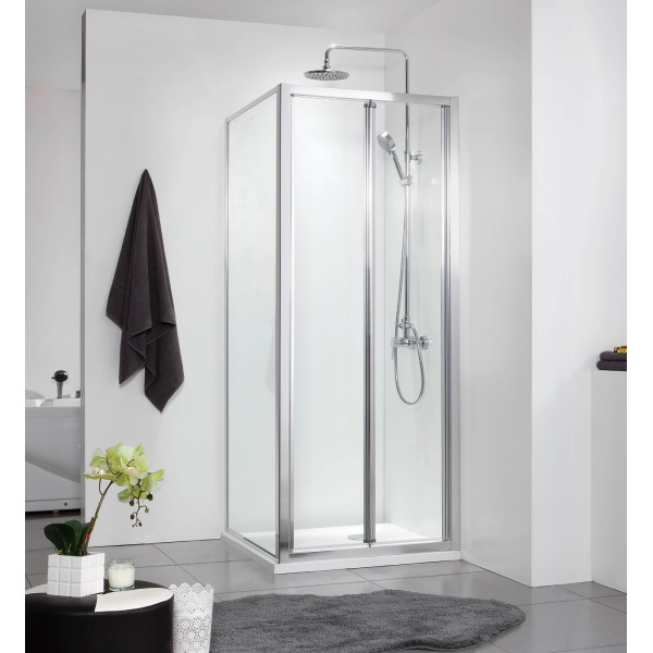 Душевое ограждение Azario Torornto 90х90х190 стекло прозрачное профиль серебро (AZ-NAA1432B 90)
