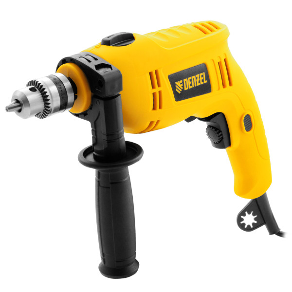 Дрель ударная Denzel ID-550, 550 Вт, 0-2900 об/мин, 46400 уд/мин (26302)