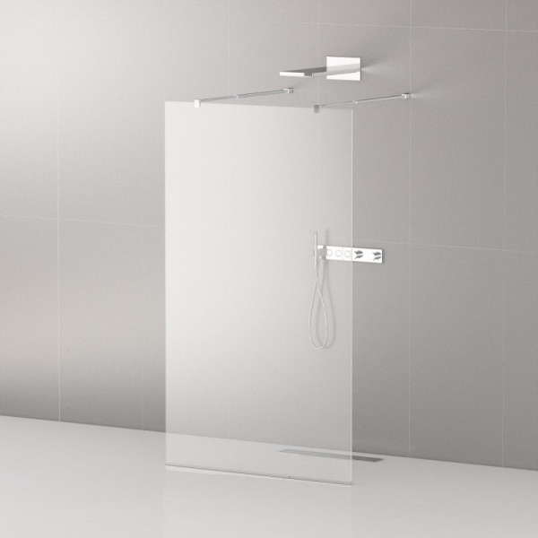 Душевая перегородка Cezares Liberta 80x195 стекло прозрачное, профиль хром (LIBERTA-L-2-80-C-Cr)