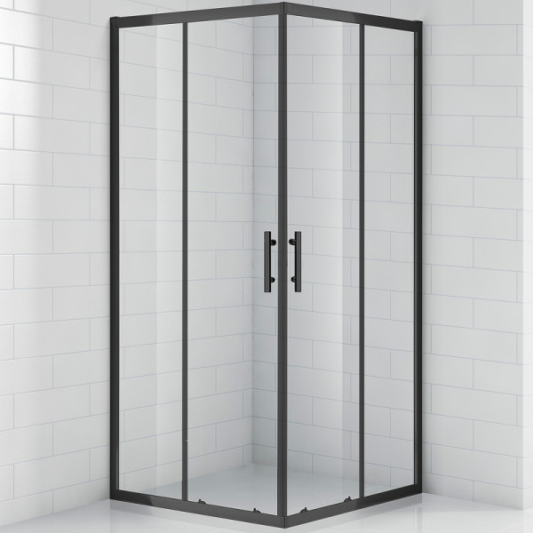 Душевой уголок Cezares Eco 100x100x190 стекло прозрачное, профиль черный (ECO-O-A-2-100-C-NERO) Душевой уголок Cezares Eco 100x100x190 стекло прозрачное, профиль черный (ECO-O-A-2-100-C-NERO)