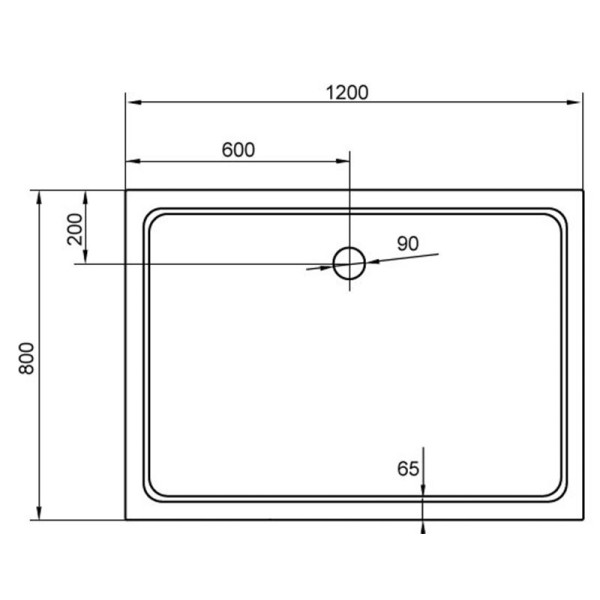 Душевой поддон Cezares SMC 120х80 (TRAY-M-AH-120/80-35-W)