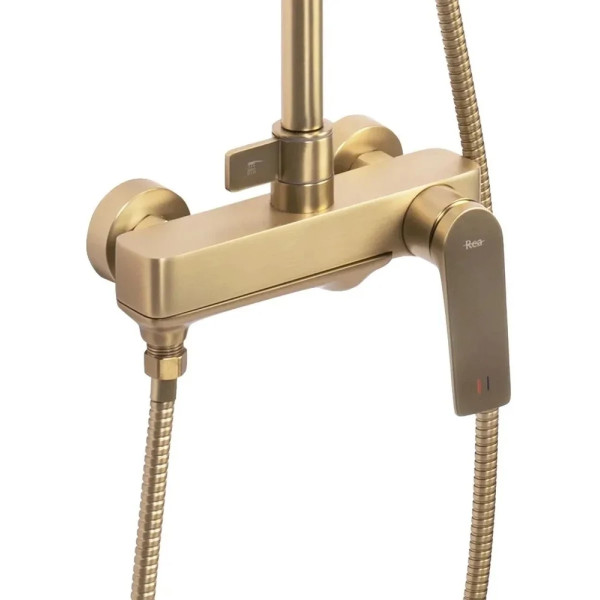 Душевая система с изливом Rea Avalon Gold mat (REA-P2400)