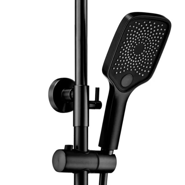 Душевая система термостатическая на четыре режима Rea Rob Black mat (REA-P6627)