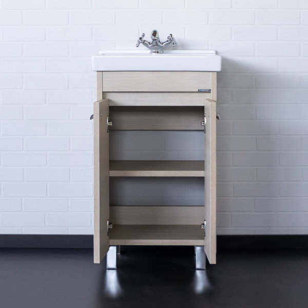 Тумба напольная Comforty Марио 500x870x400 дуб дымчатый матовый с раковиной (00-00001464)