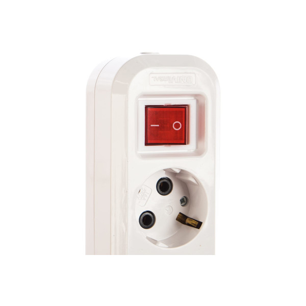 Колодка удлинителя UNIVersal 3 гнезда с заземлением и выключателем (ABS пластик) (S303)