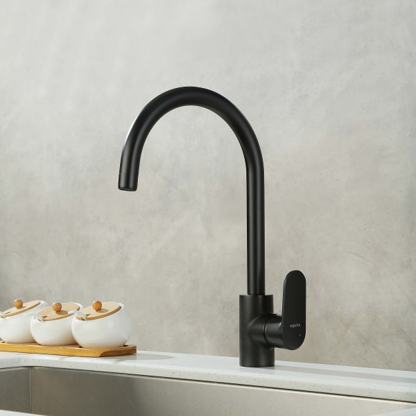 Смеситель для кухни Aquatek Ника черный матовый (AQ1882MB)