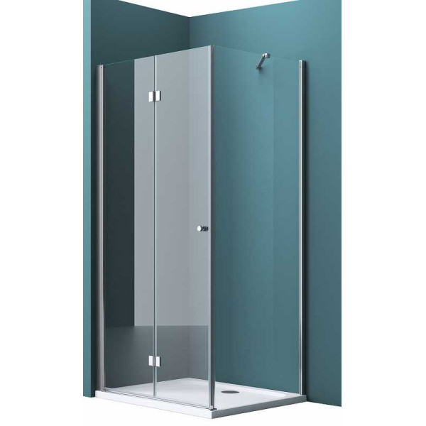 Душевой уголок BelBagno Albano 80x100 стекло прозрачное, профиль хром (ALBANO-ASH-1-80/100-C-Cr)