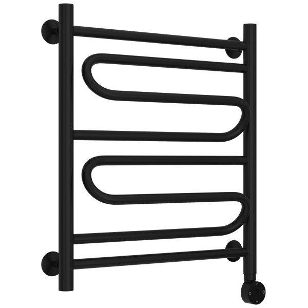 Полотенцесушитель электрический Сунержа Стилье Формат 22 ТП 600x500 (1+2+1) ПZП 21 матовый чёрный (31522-6050)