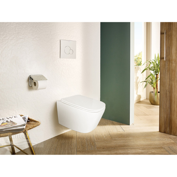 Инсталляция для подвесного унитаза Azario Forte 3/6л.+ подвесной унитаз Loranto DELPHI, с сиденьем микролифт (AZ-100-100F+91343)